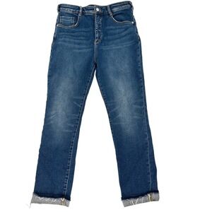 PILCRO The Cigarette High-Rise Slim Straight Jeans Cotton Blend Blue Size 31